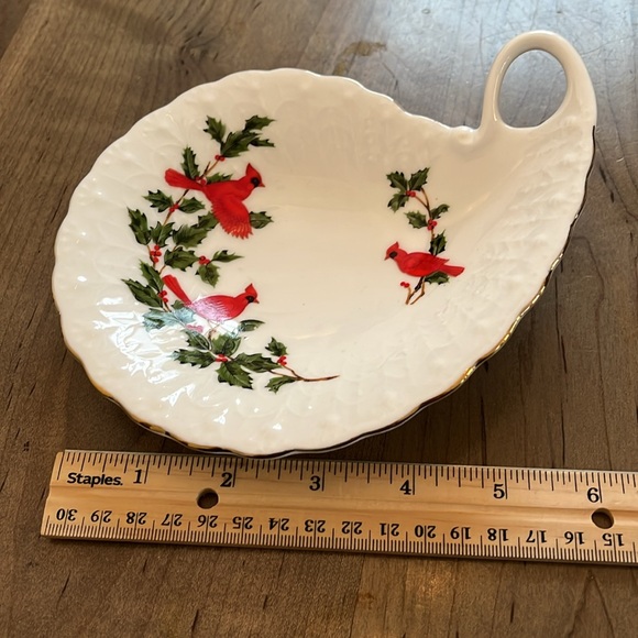 Lefton Bone China 06647 Cardinal Dish in EUC - Picture 2 of 3